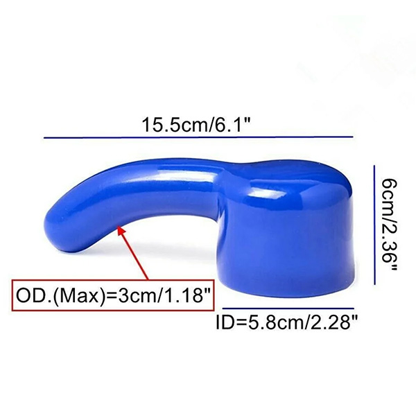 Magic Wand Attachment Curved Blue 4 Magic Wand Attachment Curved Blue - Image 4