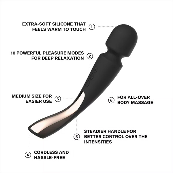 Lelo SMART WAND 2 All-Over Body Massager MEDIUM 4 Lelo SMART WAND 2 All-Over Body Massager MEDIUM - Image 4