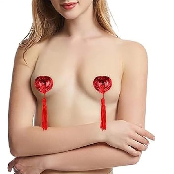 Burlesque Nipple Caps with Tassels - Image 3